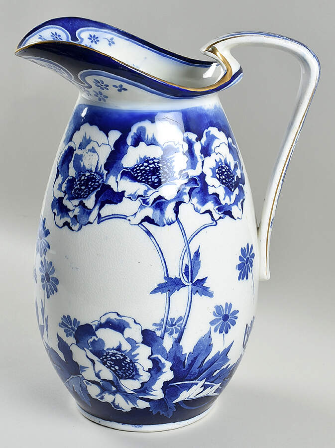 Norbury (Flow Blue) Pitcher by Royal Doulton-1