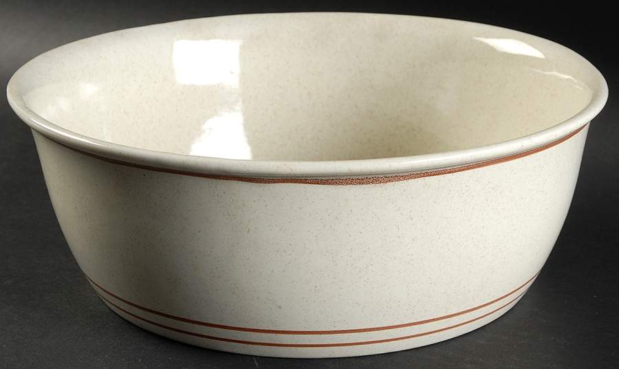 Nutmeg 9" Salad Serving Bowl by Royal Doulton-1