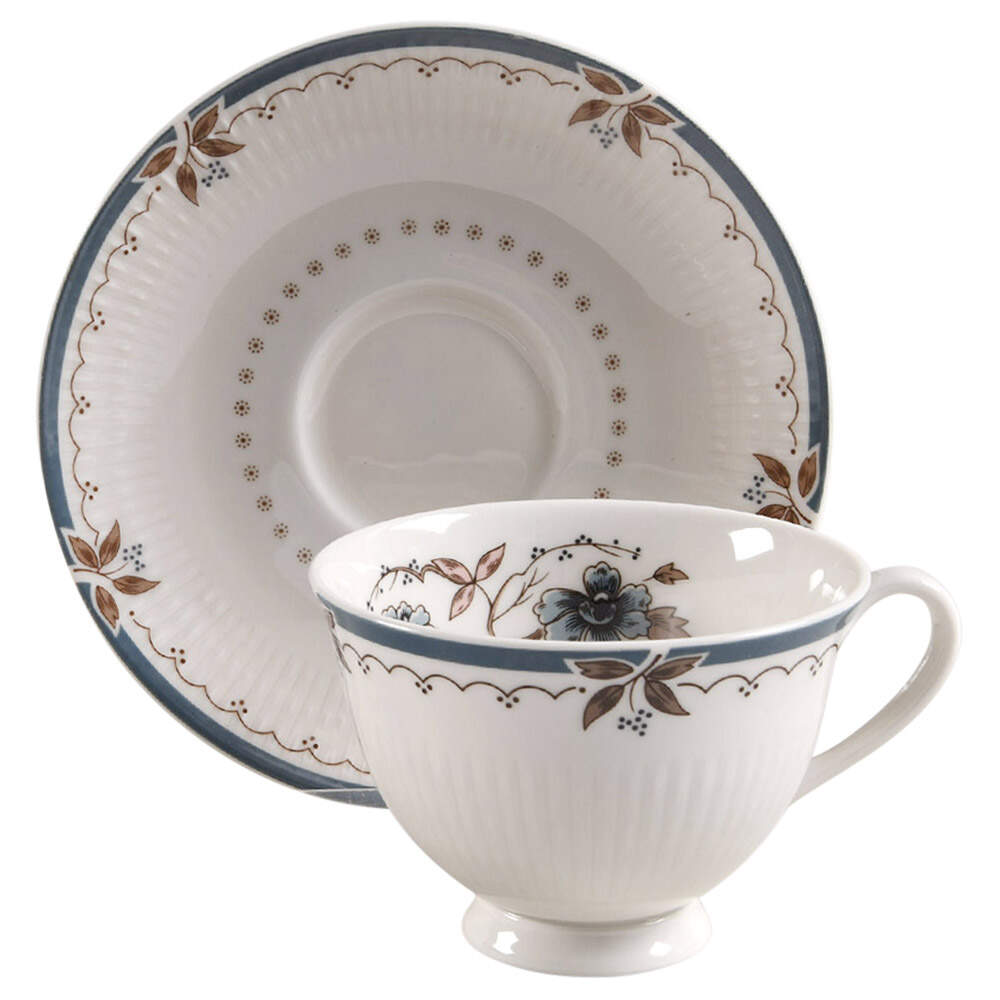 Old Colony Footed Cup & Saucer Set by Royal Doulton-1