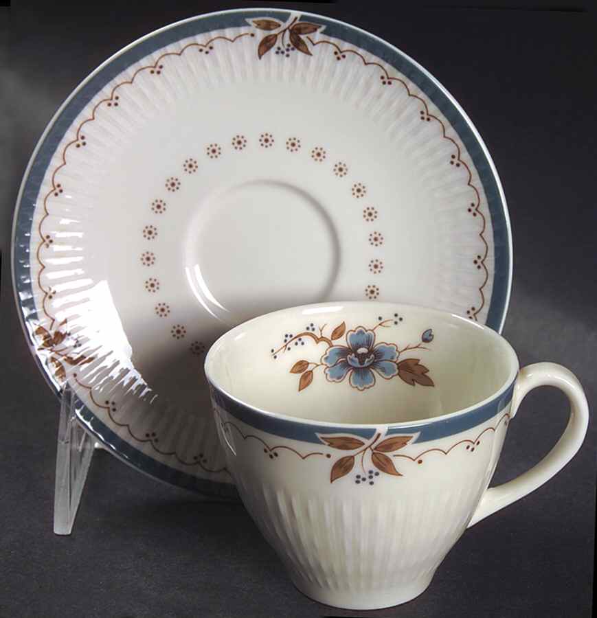 Old Colony Flat Demitasse Cup & Saucer Set by Royal Doulton-1