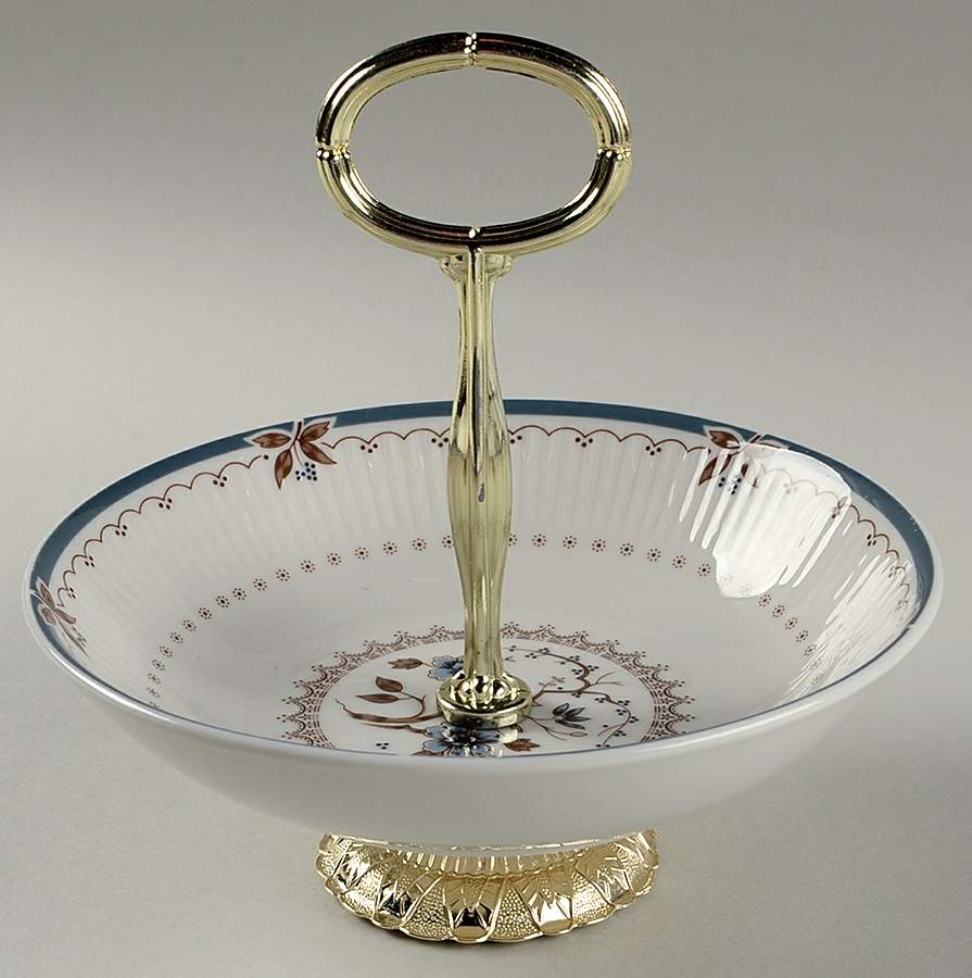 Old Colony 6"-7" Handled Footed Nut Dish HC by Royal Doulton-1