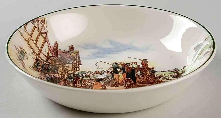Old English Coaching Scenes Coupe Soup Bowl by Royal Doulton-1