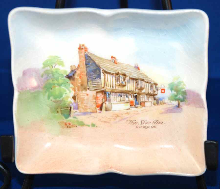 Old English Inns 4" Rectangular Tray by Royal Doulton-1