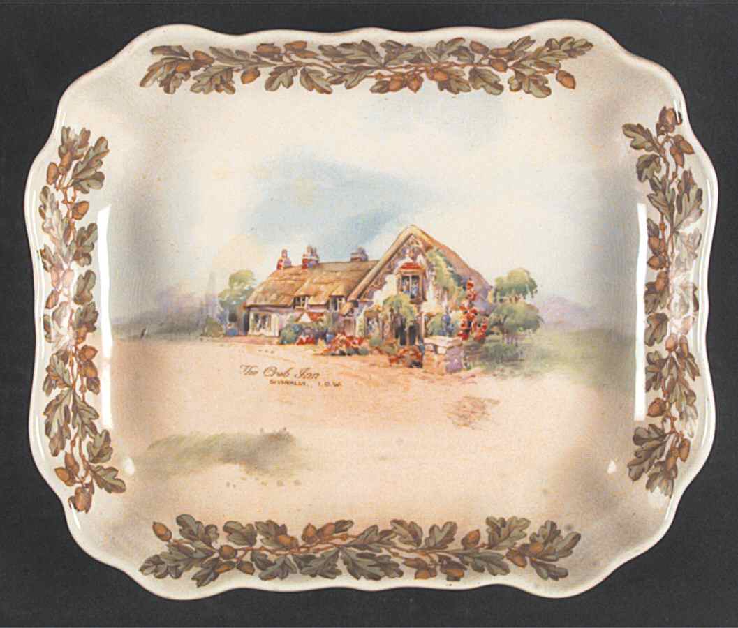 Old English Inns 9" Rectangular Vegetable Bowl by Royal Doulton-1