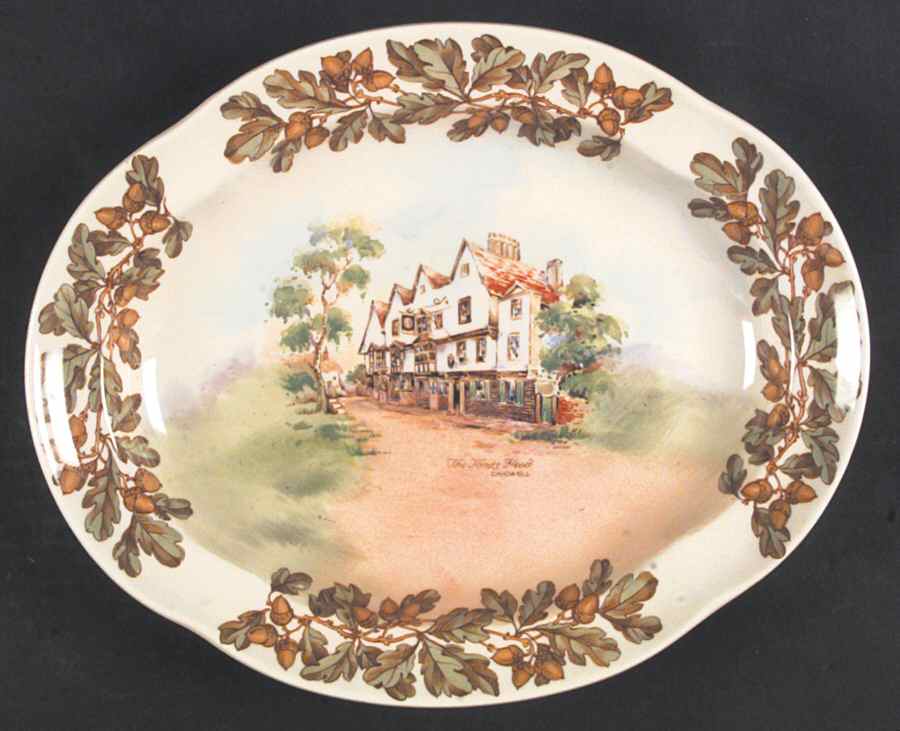 Old English Inns 11" Oval Serving Platter by Royal Doulton-1