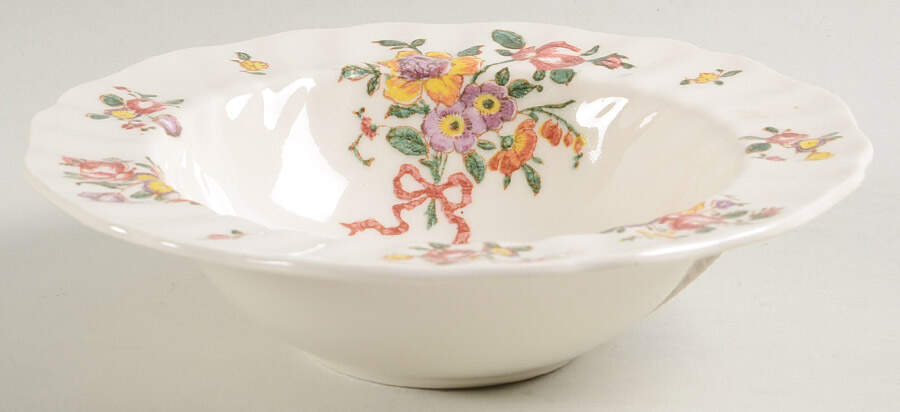 Old Leeds Spray Rim Cereal Bowl by Royal Doulton-1
