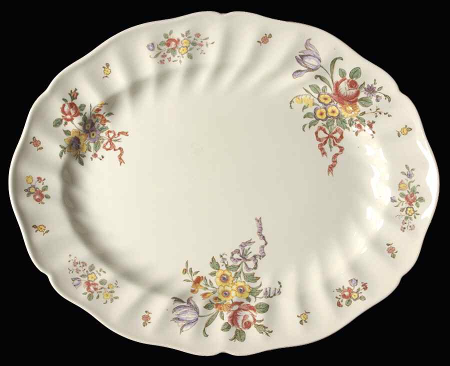 Old Leeds Spray 13" Oval Serving Platter by Royal Doulton-1