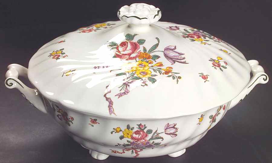 Old Leeds Spray Round Covered Vegetable by Royal Doulton-1