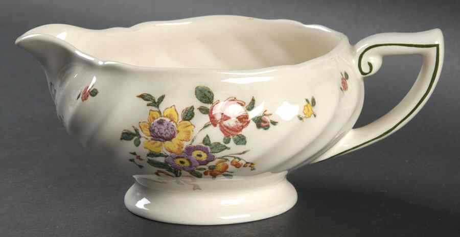 Old Leeds Spray Gravy Boat by Royal Doulton-1