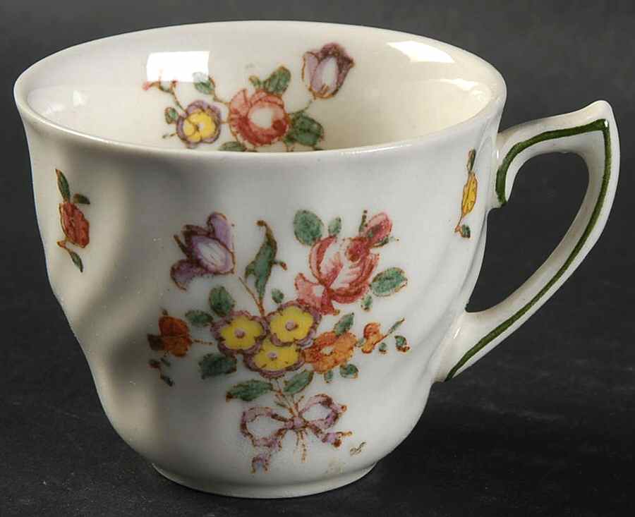 Old Leeds Spray Flat Demitasse Cup by Royal Doulton-1