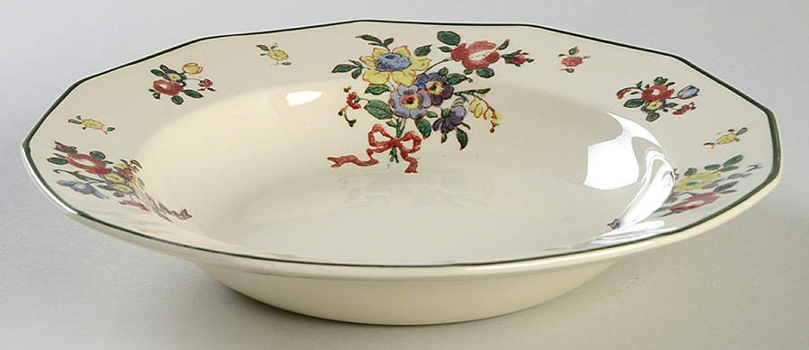 Old Leeds Spray Rim Soup Bowl by Royal Doulton-1