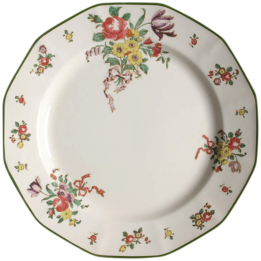 Old Leeds Spray Dinner Plate by Royal Doulton-1