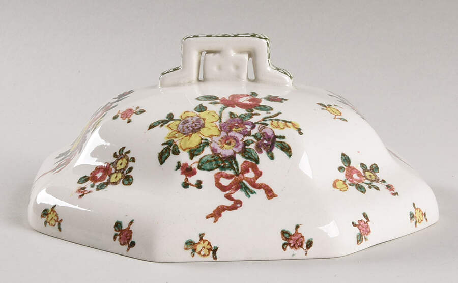 Old Leeds Spray Lid for Round Butter by Royal Doulton-1