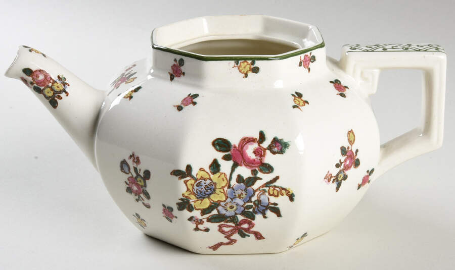 Old Leeds Spray Small Teapot No Lid by Royal Doulton-1