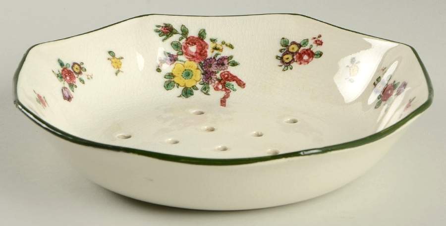 Old Leeds Spray Fruit Strainer by Royal Doulton-1