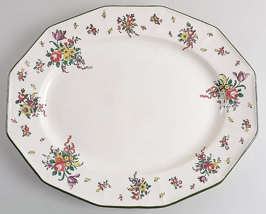 Old Leeds Spray 20" Oval Serving Platter by Royal Doulton-1