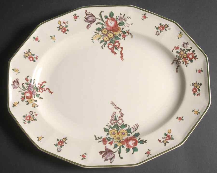 Old Leeds Spray 14" Oval Serving Platter by Royal Doulton-1