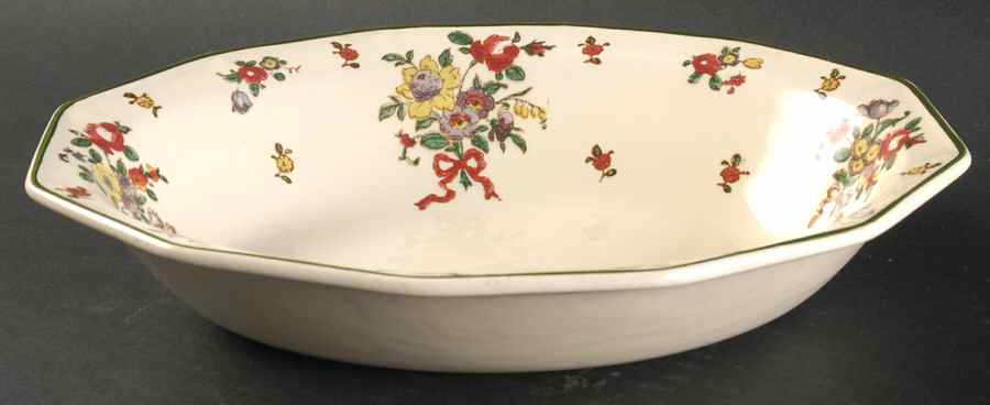 Old Leeds Spray 10" Oval Vegetable Bowl by Royal Doulton-1