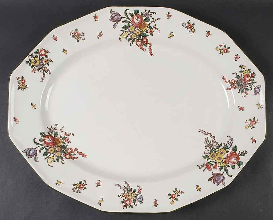 Old Leeds Spray 18" Oval Serving Platter by Royal Doulton-1