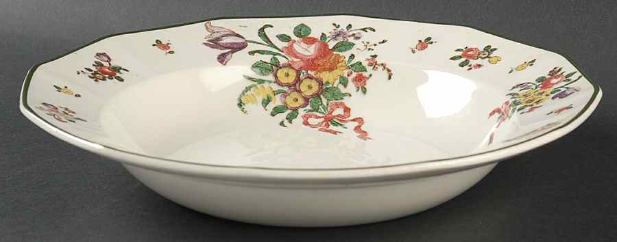 Old Leeds Spray Large Rim Soup Bowl by Royal Doulton-1