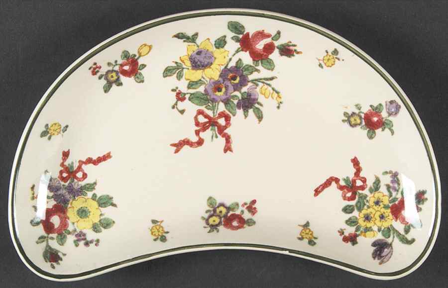 Old Leeds Spray Crescent Salad Plate by Royal Doulton-1