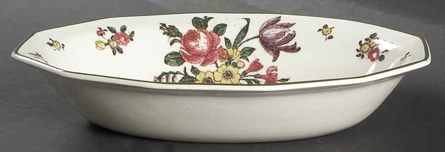 Old Leeds Spray 8" Oval Vegetable Bowl by Royal Doulton-1