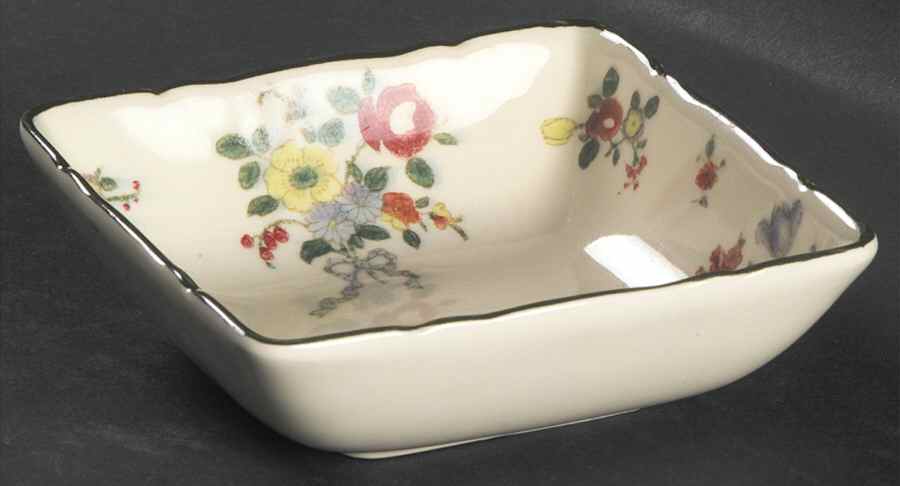 Old Leeds Spray 4" Square Sweet Meat by Royal Doulton-1