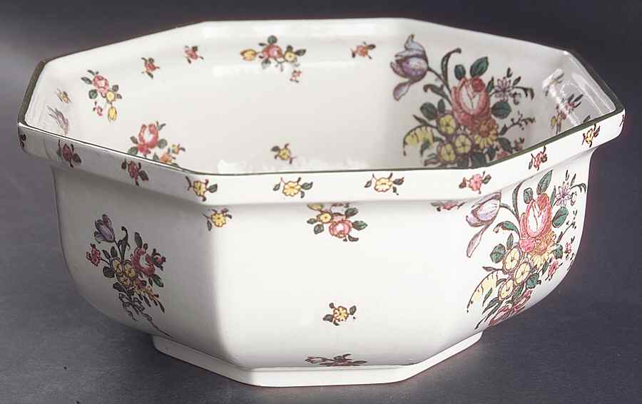 Old Leeds Spray 9" Salad Serving Bowl by Royal Doulton-1