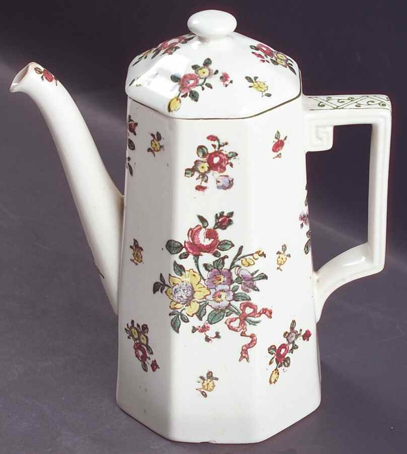 Old Leeds Spray Small Coffee Pot & Lid by Royal Doulton-1