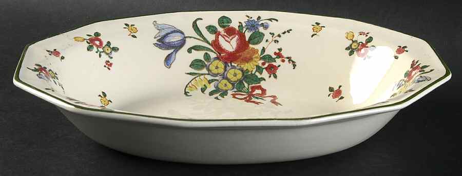Old Leeds Spray 9" Oval Vegetable Bowl by Royal Doulton-1