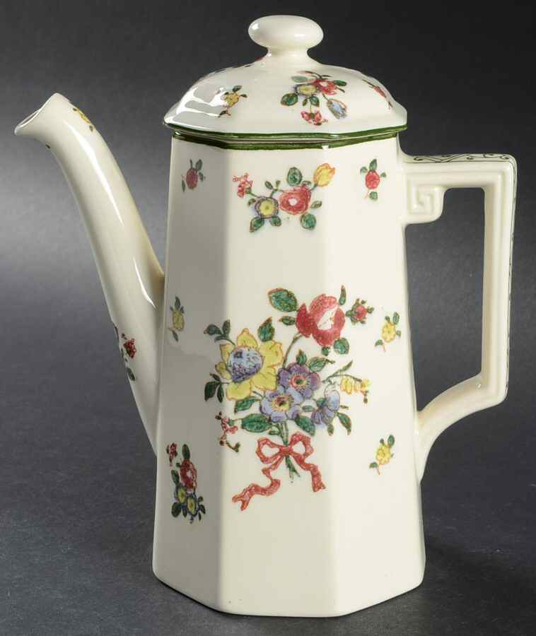 Old Leeds Spray Small Coffee Pot & Lid by Royal Doulton-1