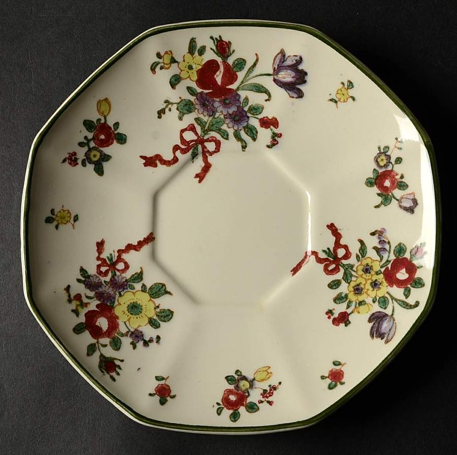Old Leeds Spray Saucer for Oversized Cup by Royal Doulton-1