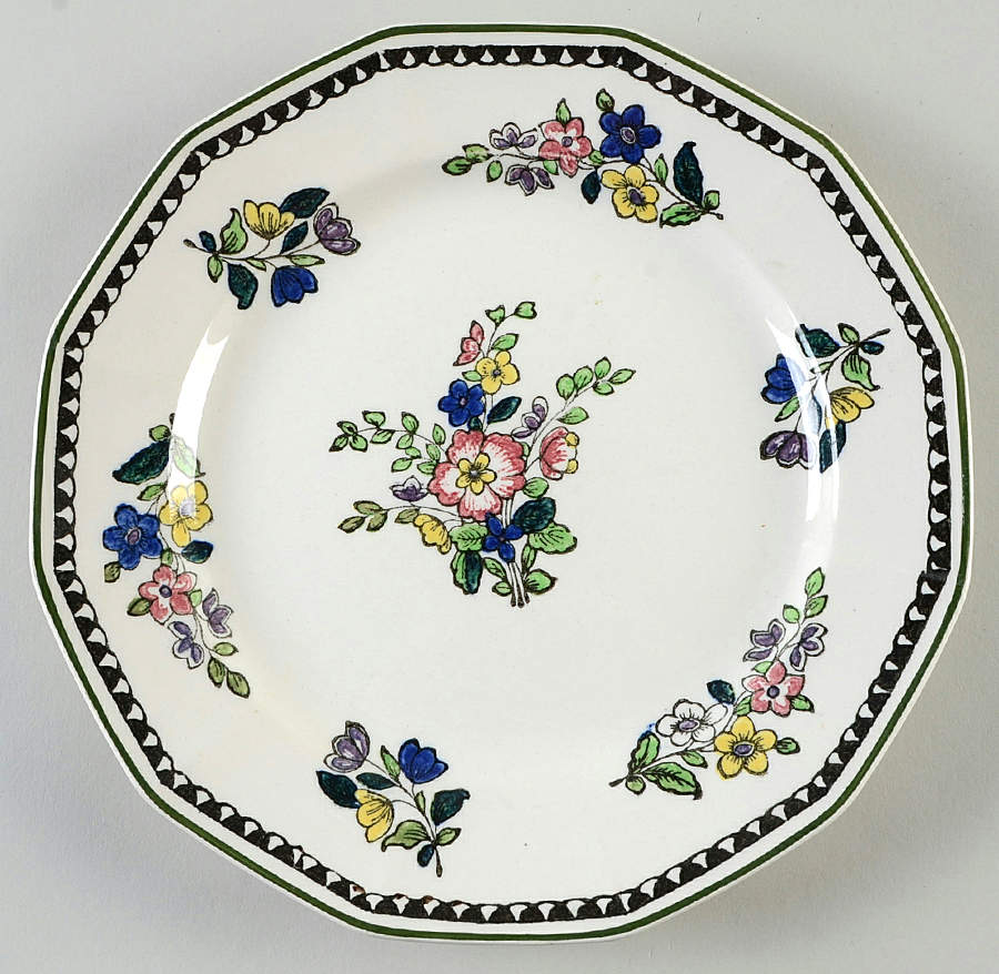 Old Leeds Spray Dinner Plate by Royal Doulton-1