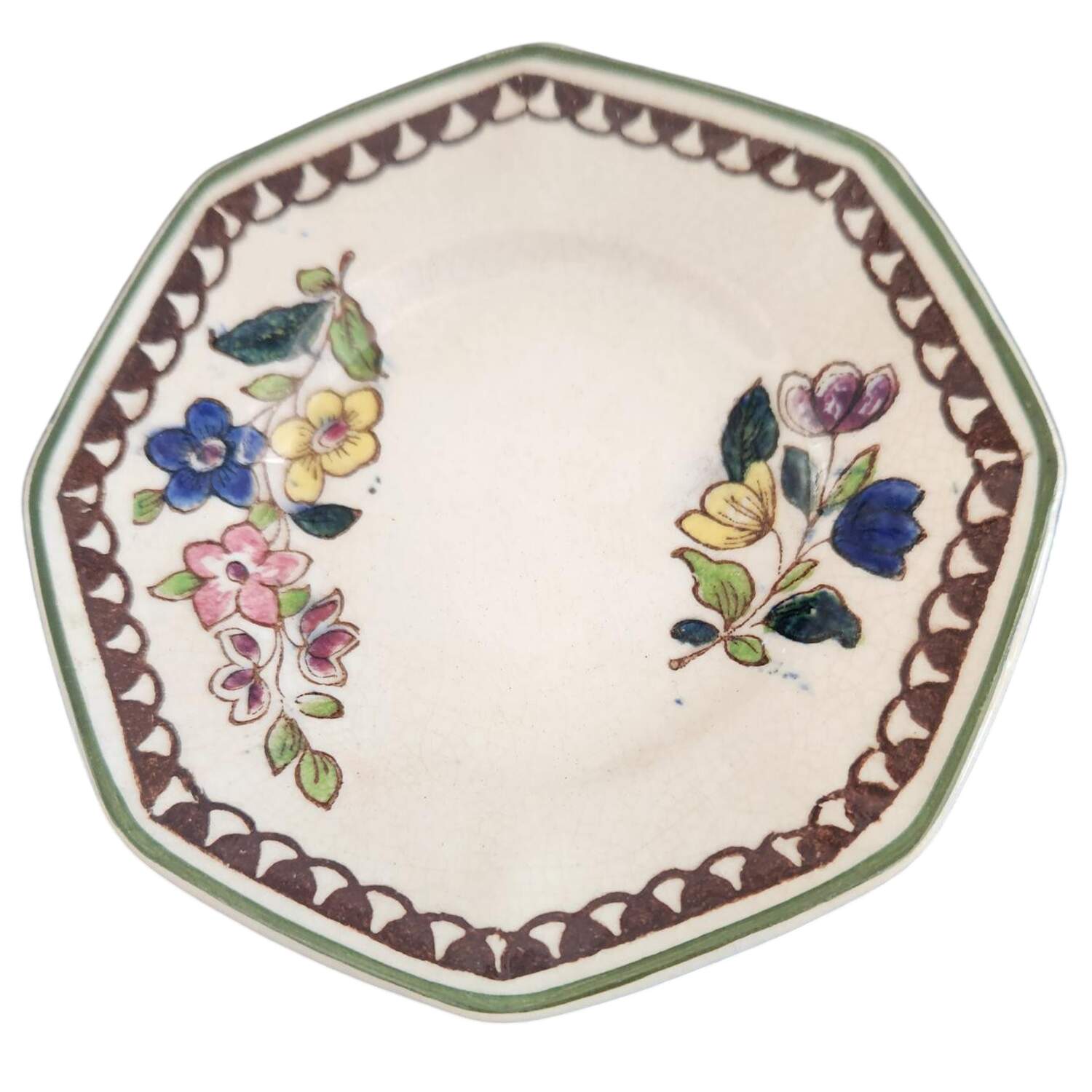 Old Leeds Spray Saucer for Ramekin by Royal Doulton-1
