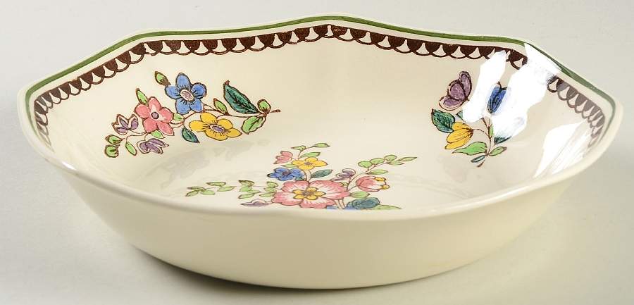 Old Leeds Spray Coupe Soup Bowl by Royal Doulton-1