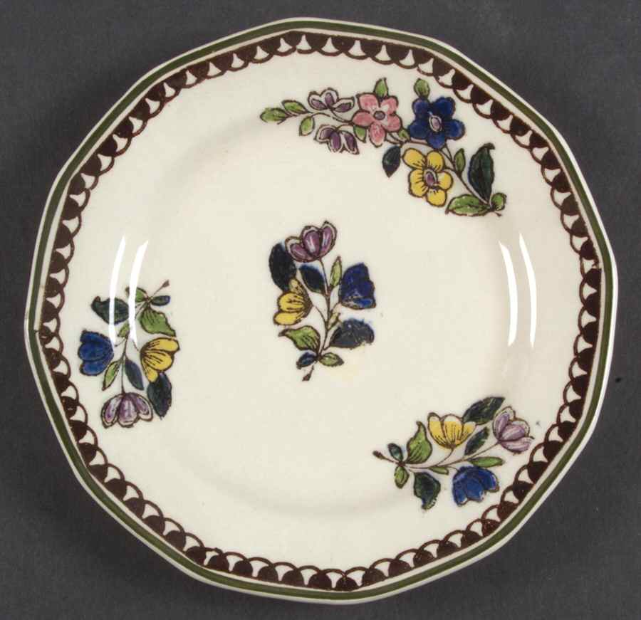 Old Leeds Spray Bread & Butter Plate by Royal Doulton-1