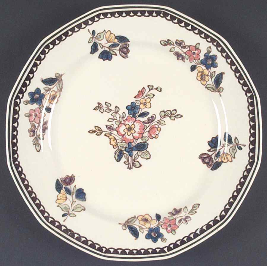 Old Leeds Spray Dinner Plate by Royal Doulton-1