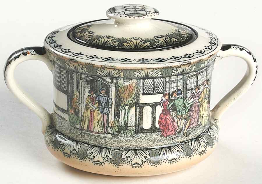 Old Moreton Hall Sugar Bowl & Lid by Royal Doulton-1