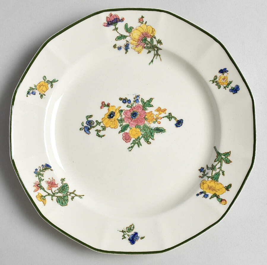 Old Trentham Sprays Luncheon Plate by Royal Doulton-1