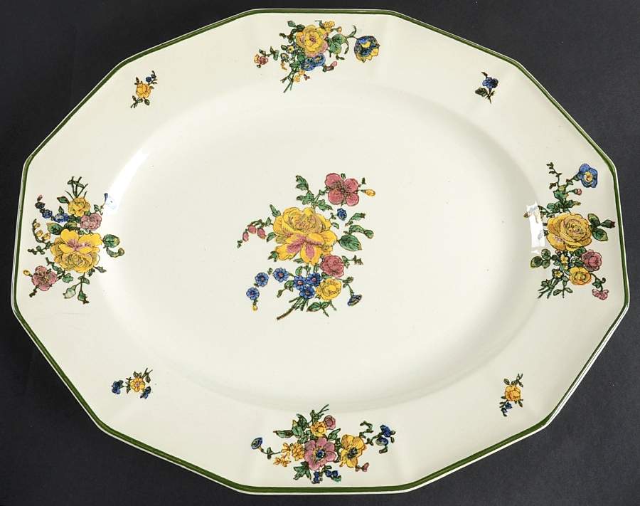 Old Trentham Sprays 15" Oval Serving Platter by Royal Doulton-1