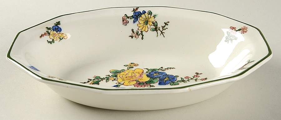Old Trentham Sprays 8" Oval Vegetable Bowl by Royal Doulton-1