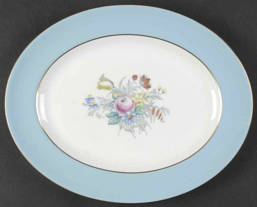 Old Westbury Blue 10" Oval Serving Platter by Royal Doulton-1