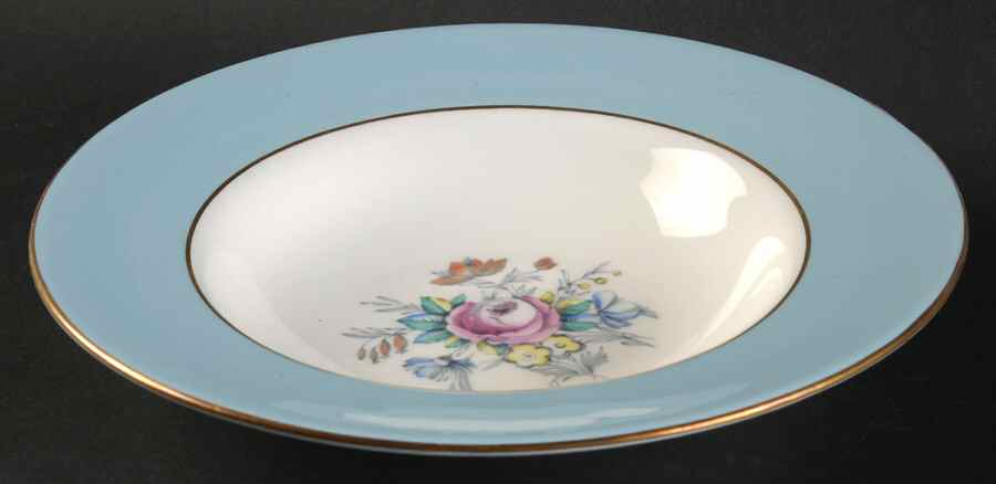 Old Westbury Blue Rim Soup Bowl by Royal Doulton-1