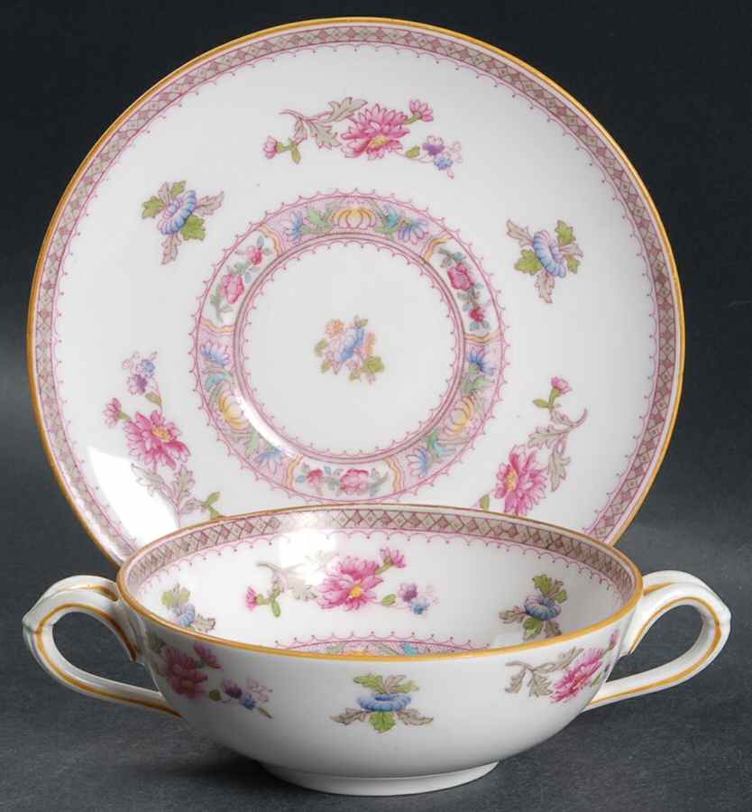 Orient Flat Cream Soup Bowl & Saucer Set by Royal Doulton-1