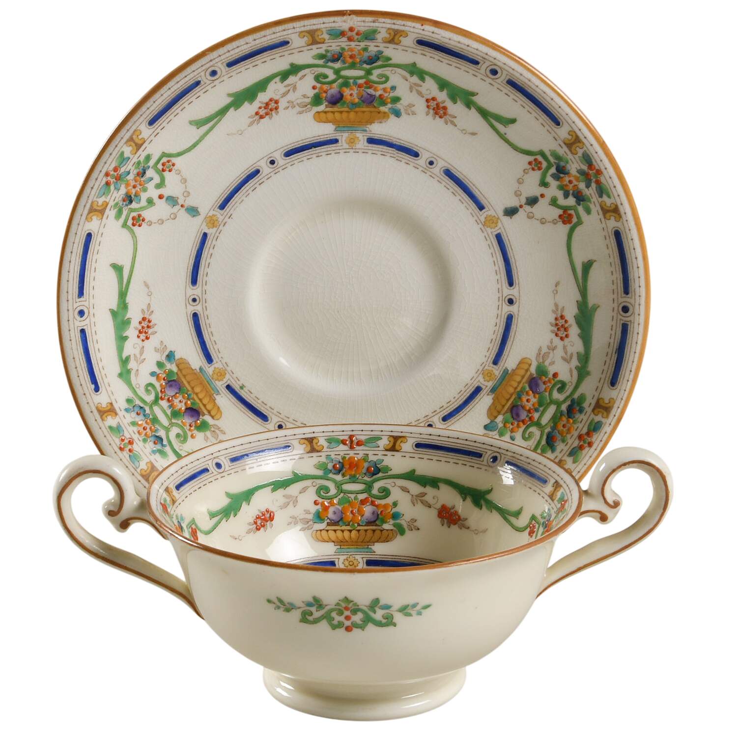 Ormonde Footed Bouillon Cup & Saucer by Royal Doulton-1