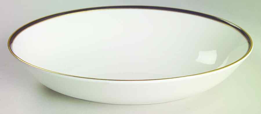 Oxford Black 9" Oval Vegetable Bowl by Royal Doulton-1