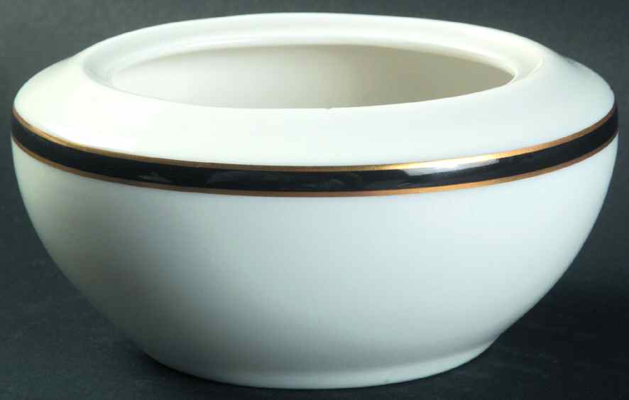 Oxford Black Sugar Bowl No Lid by Royal Doulton-1