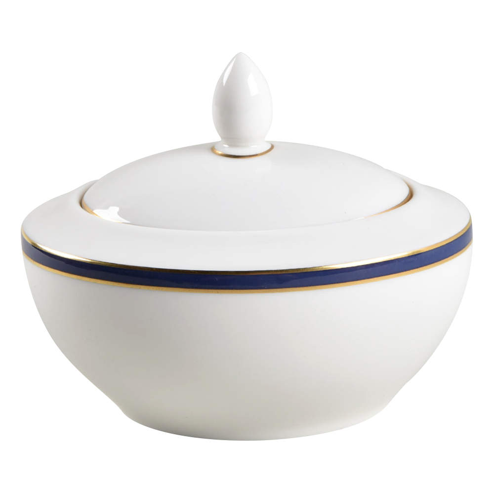 Oxford Blue Sugar Bowl & Lid by Royal Doulton-1