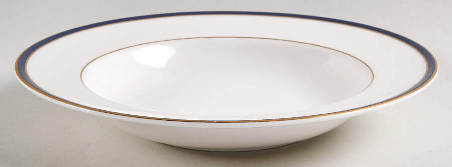Oxford Blue Large Rim Soup Bowl by Royal Doulton-1
