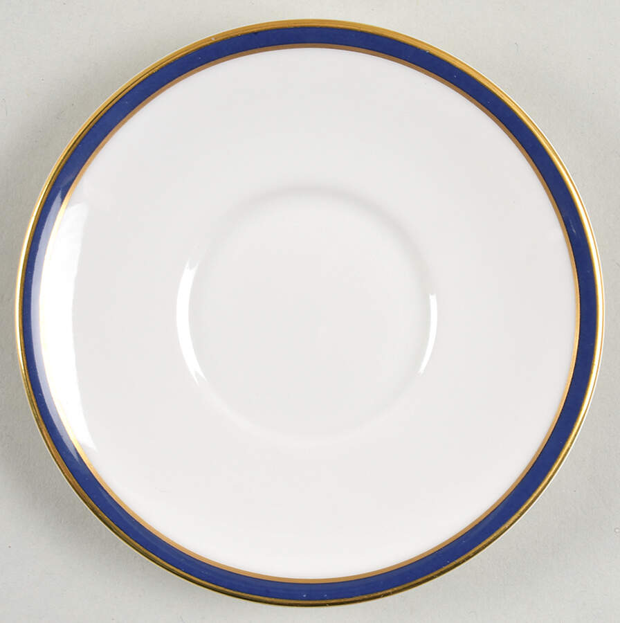 Oxford Blue Saucer for Flat Demitasse Cup by Royal Doulton-1